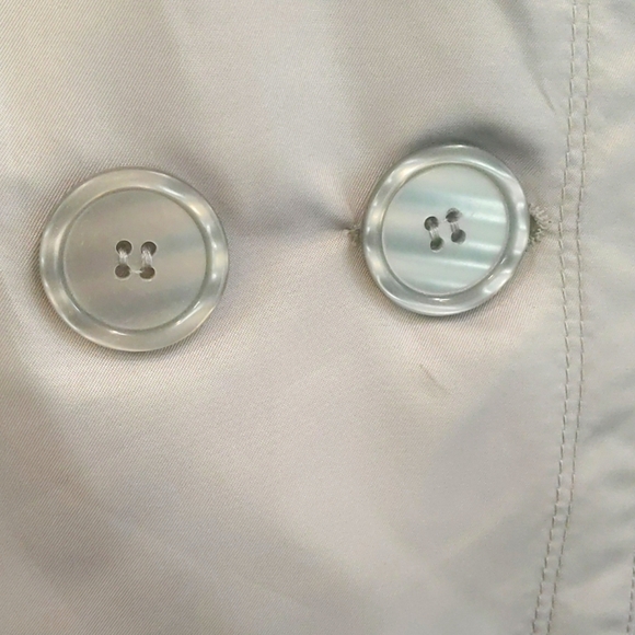 New York YOKI Collection Silver Gray Trench Coat - Size M - Picture 3 of 14